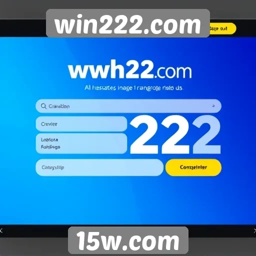 Análise da interface do usuário do site win222.com